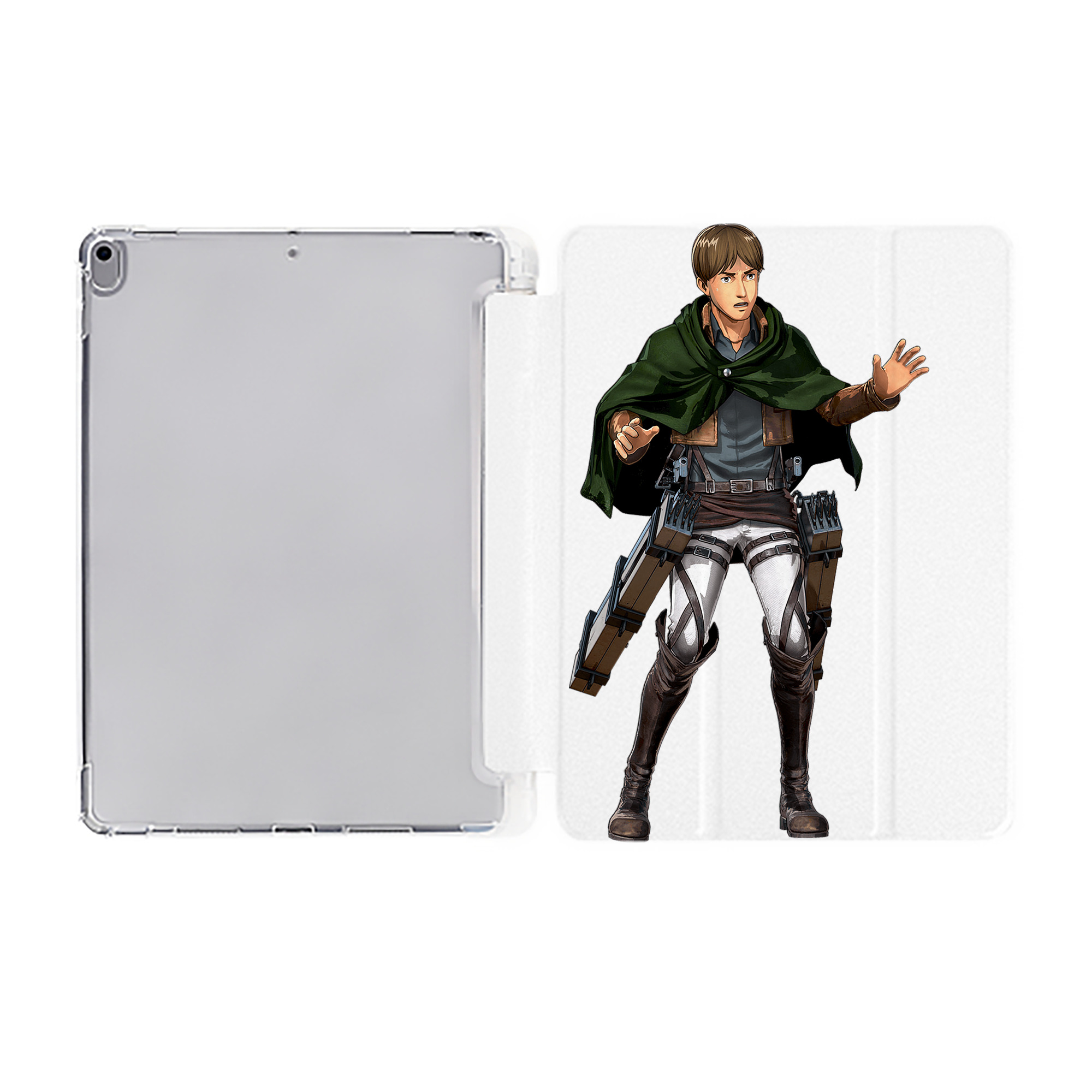 （画像用） 進撃の巨人 Attack on Titan IPad ケース ペン収納付き 三つ折りスタンド PUレザー×シリコン 対応機種9.5/10.5/10.9インチ